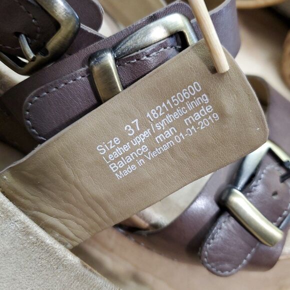 Dansko Women's 7/37 Lou Sandal EVA Burnished Leather Open Toe Buckle Comfort - Picture 14 of 15